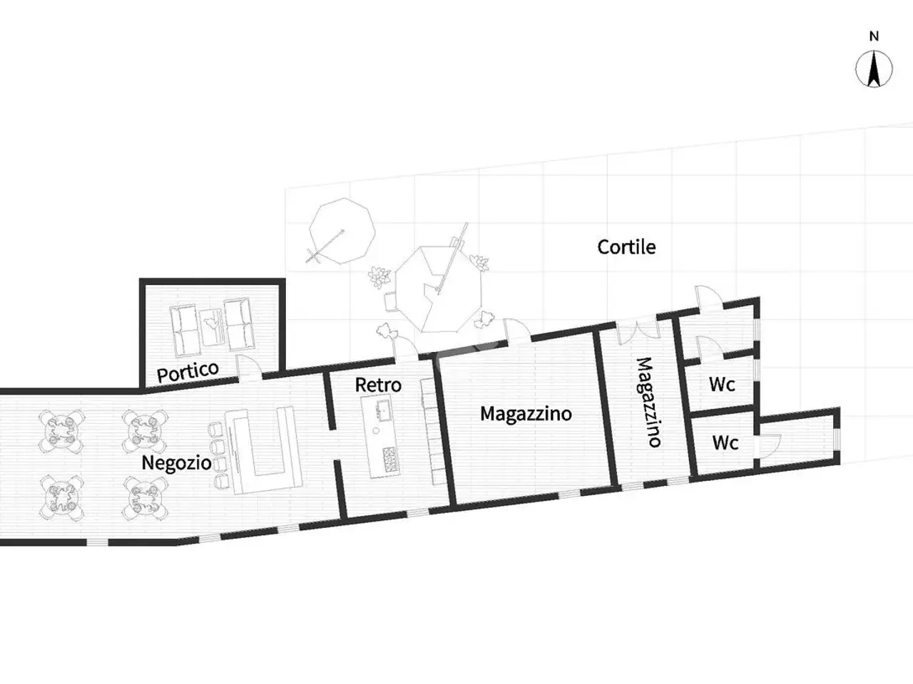 Negozio in Via Roma 31, Palazzo Pignano, {3} - Planimetria 1