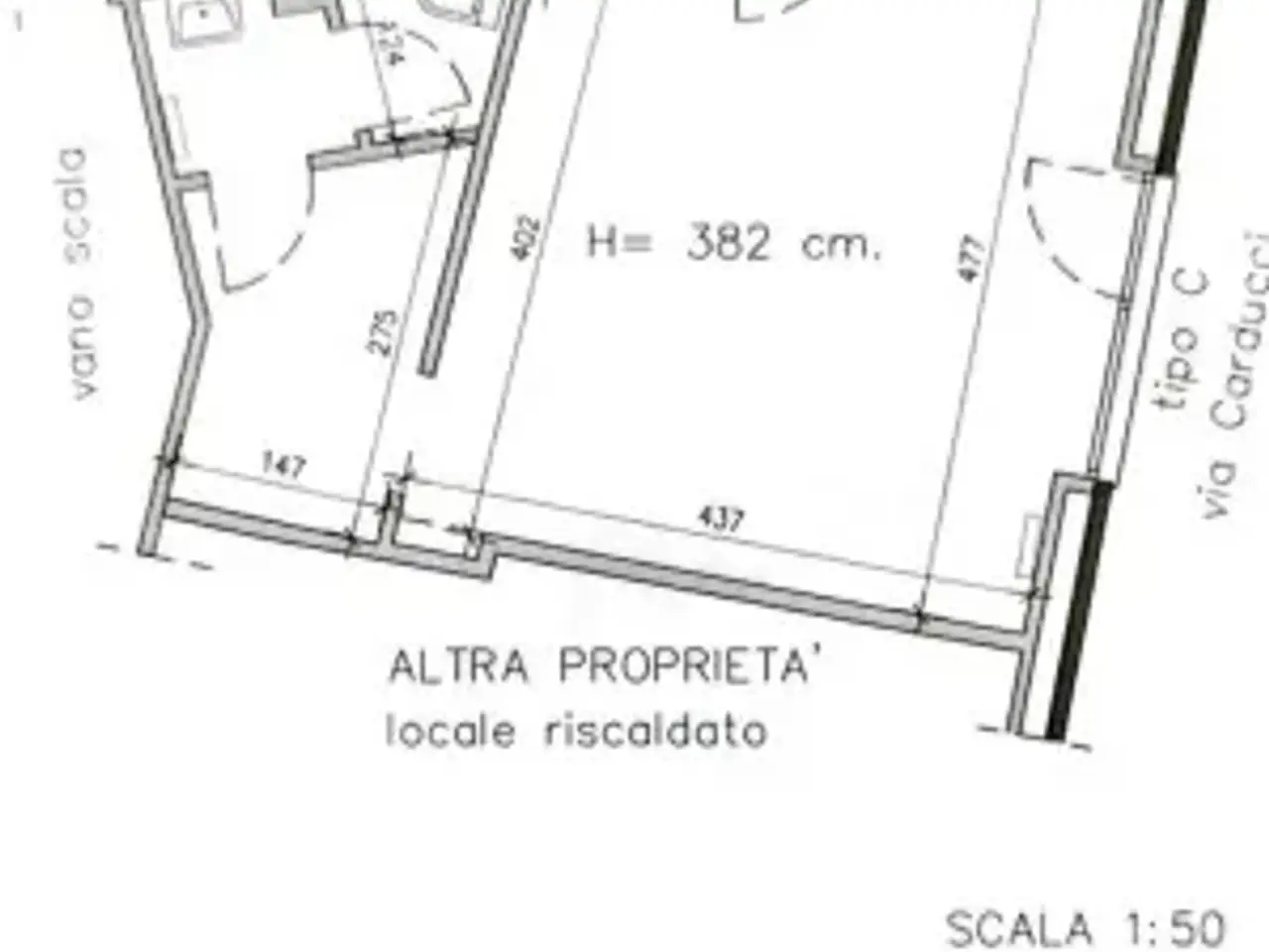 Negozio in Via Giosuè Carducci, Asti, {3} - Planimetria 1