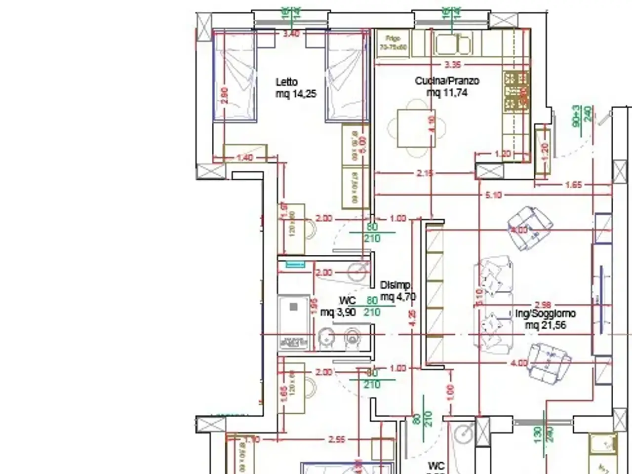 Quadrilocale in vendita, Via Giovanni Verga Snc, Terrasini - Planimetria 1