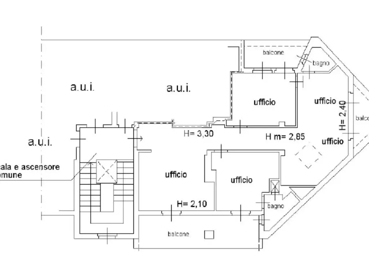 Ufficio in Via Solferino, Brescia, {3} - Planimetria 1
