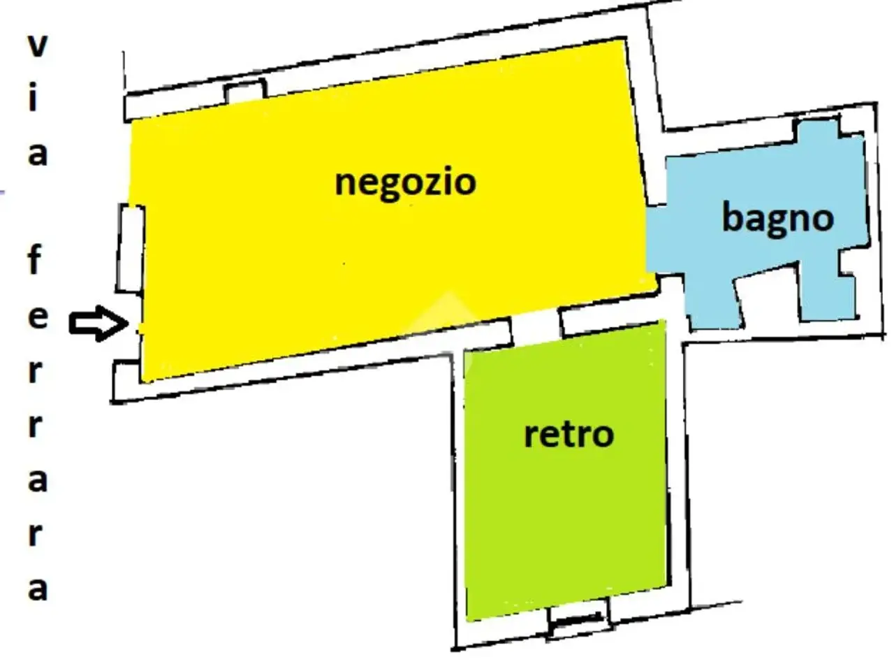 Negozio in Via Ferrara 10, Alessandria, {3} - Planimetria 1