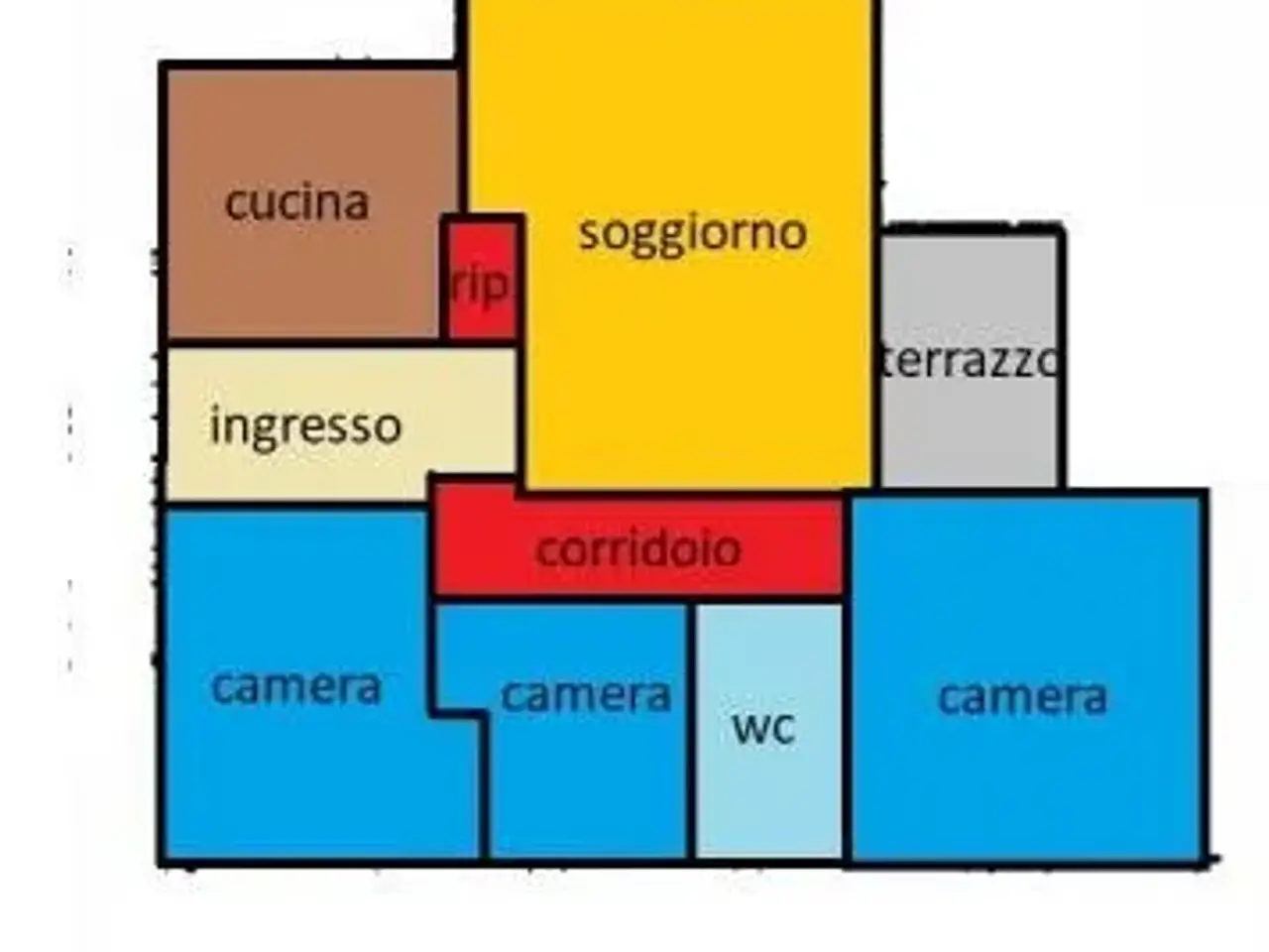 Quadrilocale in vendita, Via Camillo Benso Cavour, Botticino - Planimetria 1
