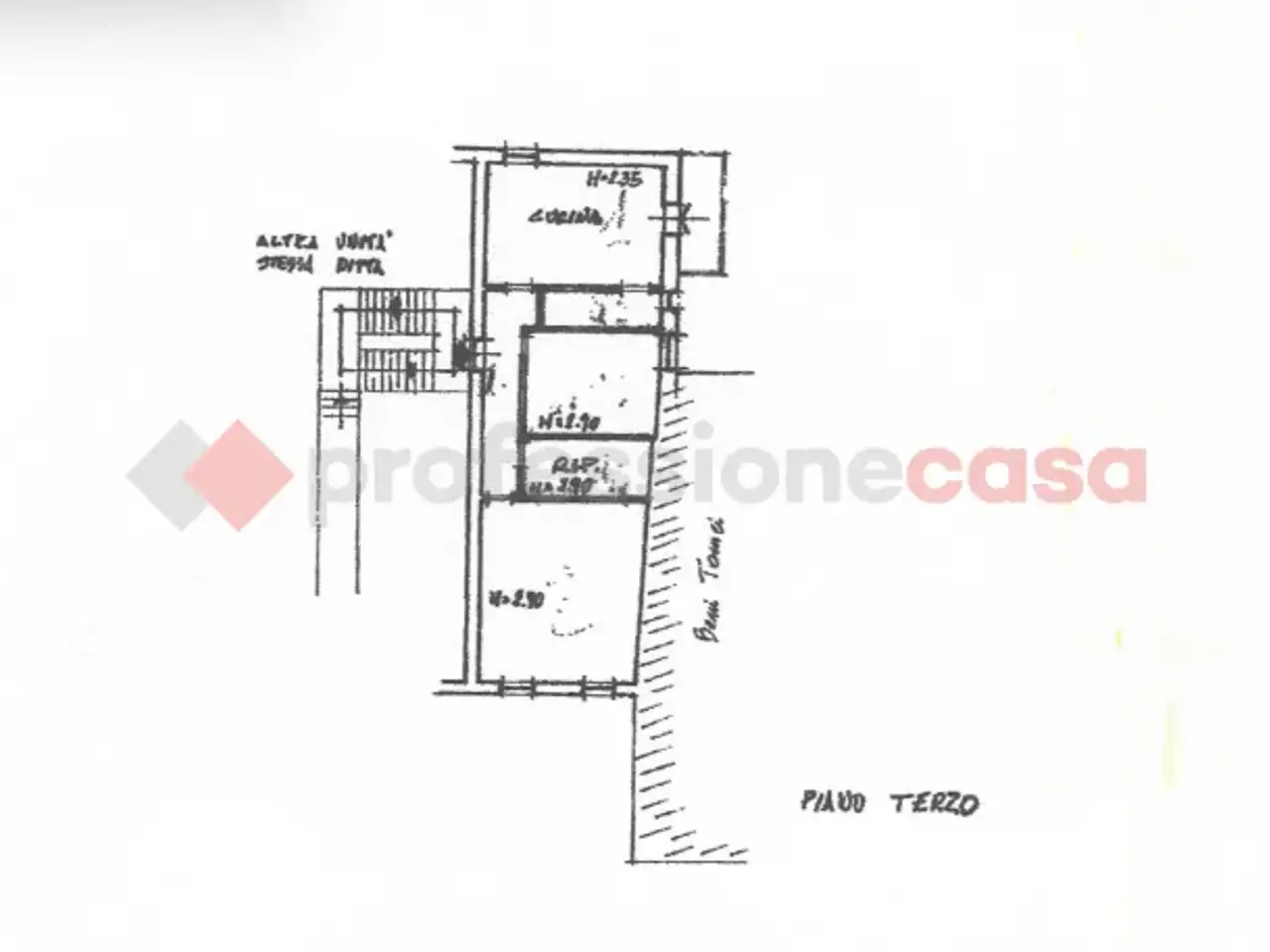 Trilocale in vendita, Corso Garibaldi 135, Lucca - Planimetria 1