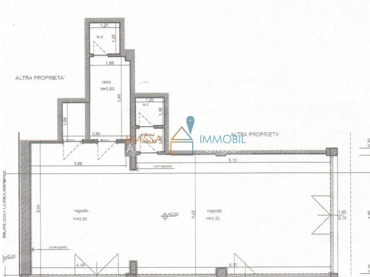 Negozio in Via Magliano 31, Massa, {3} - Planimetria 1