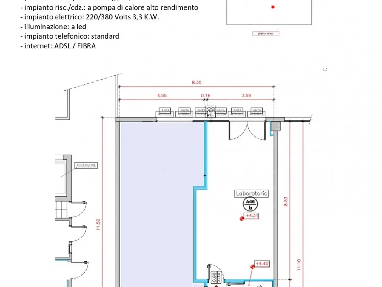 Ufficio in Vide degli Alpini 43, Camisano Vicentino, {3} - Planimetria 1