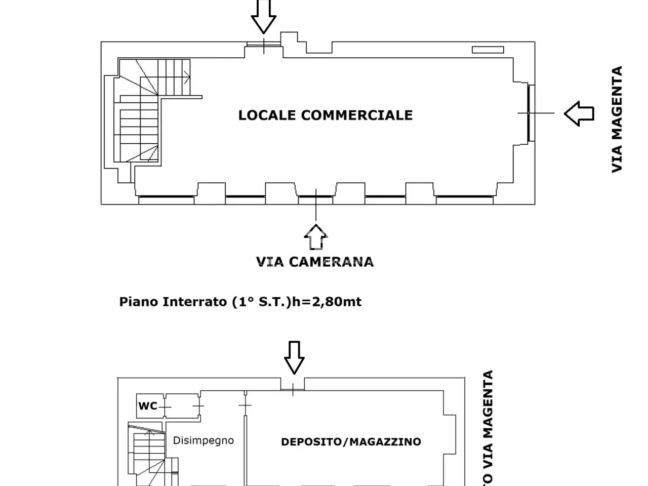 Negozio in Via Giovanni Camerana 3, Torino, {3} - Planimetria 1