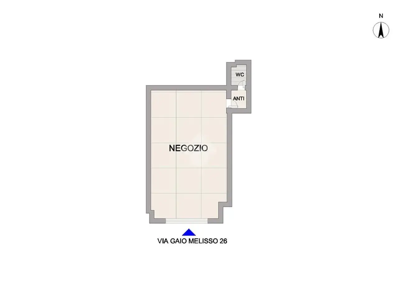 Negozio in Via Gaio Melisso 26, Roma, {3} - Planimetria 1