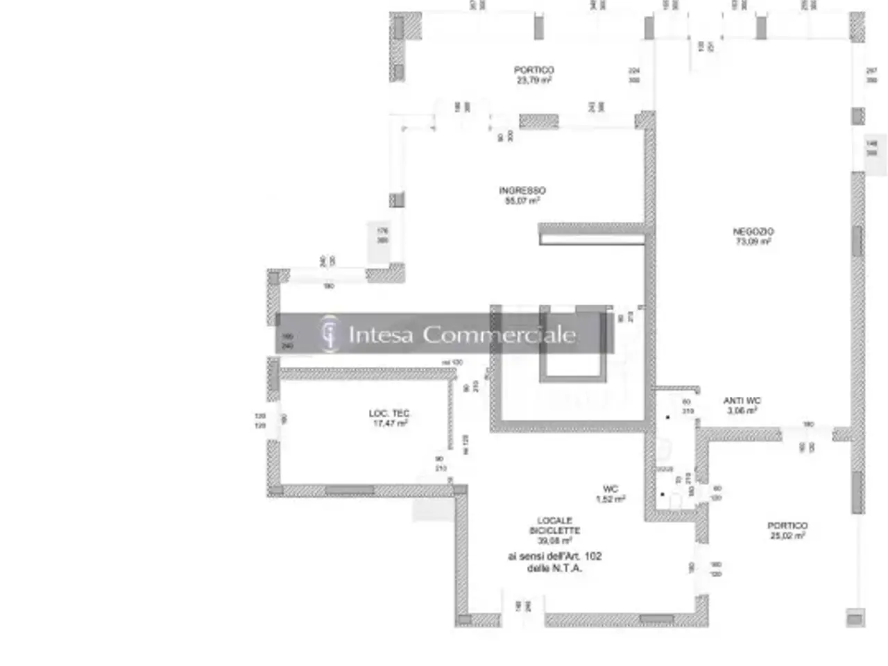 Negozio in Via Ortigara, Brescia, {3} - Planimetria 1