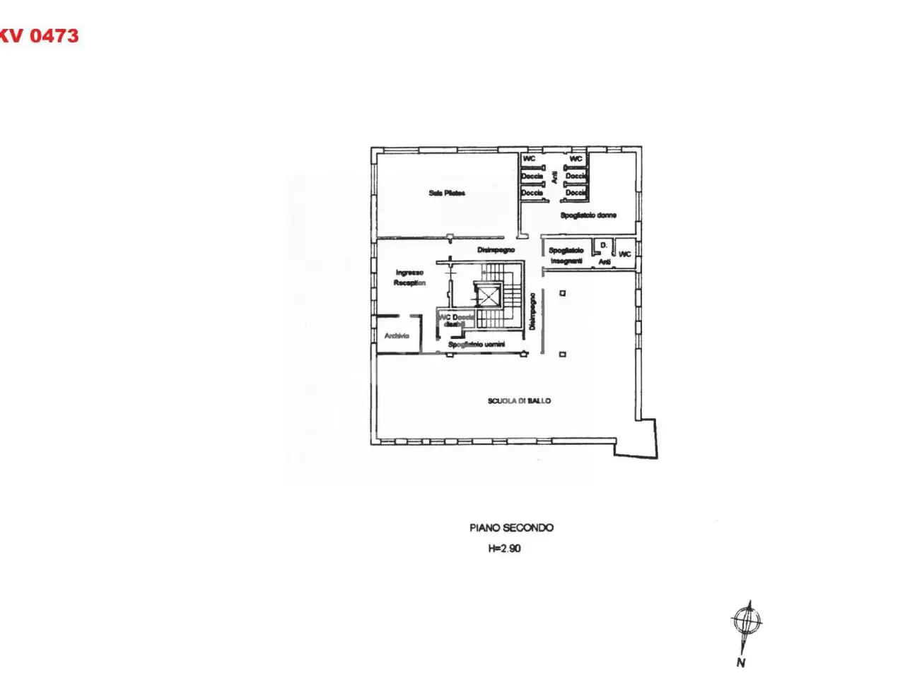 Ufficio in Via Ulisse Carmi 2, Gattatico, {3} - Planimetria 1