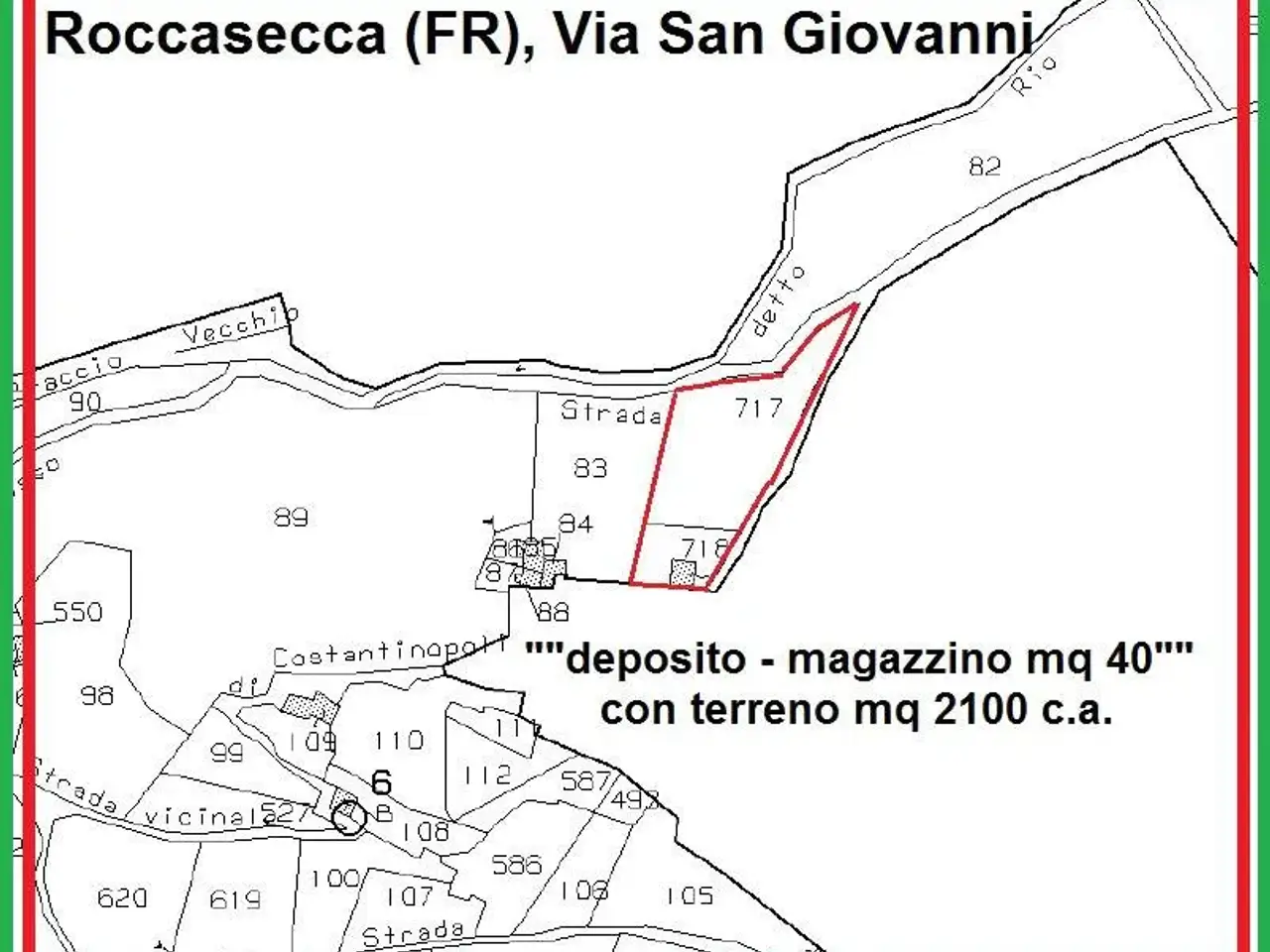 Magazzino in vendita, Via Costantinopoli 25, Roccasecca - Planimetria 1