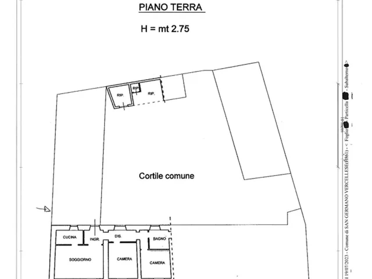 Palazzina commerciale in Via Galileo Ferraris  2, San Germano Vercellese, {3} - Planimetria 1
