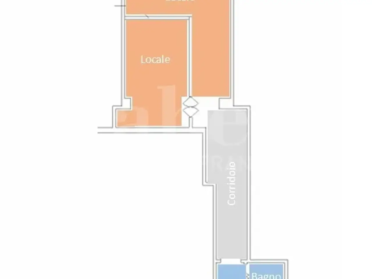 Negozio in Via delle Rose, Roma, {3} - Planimetria 1