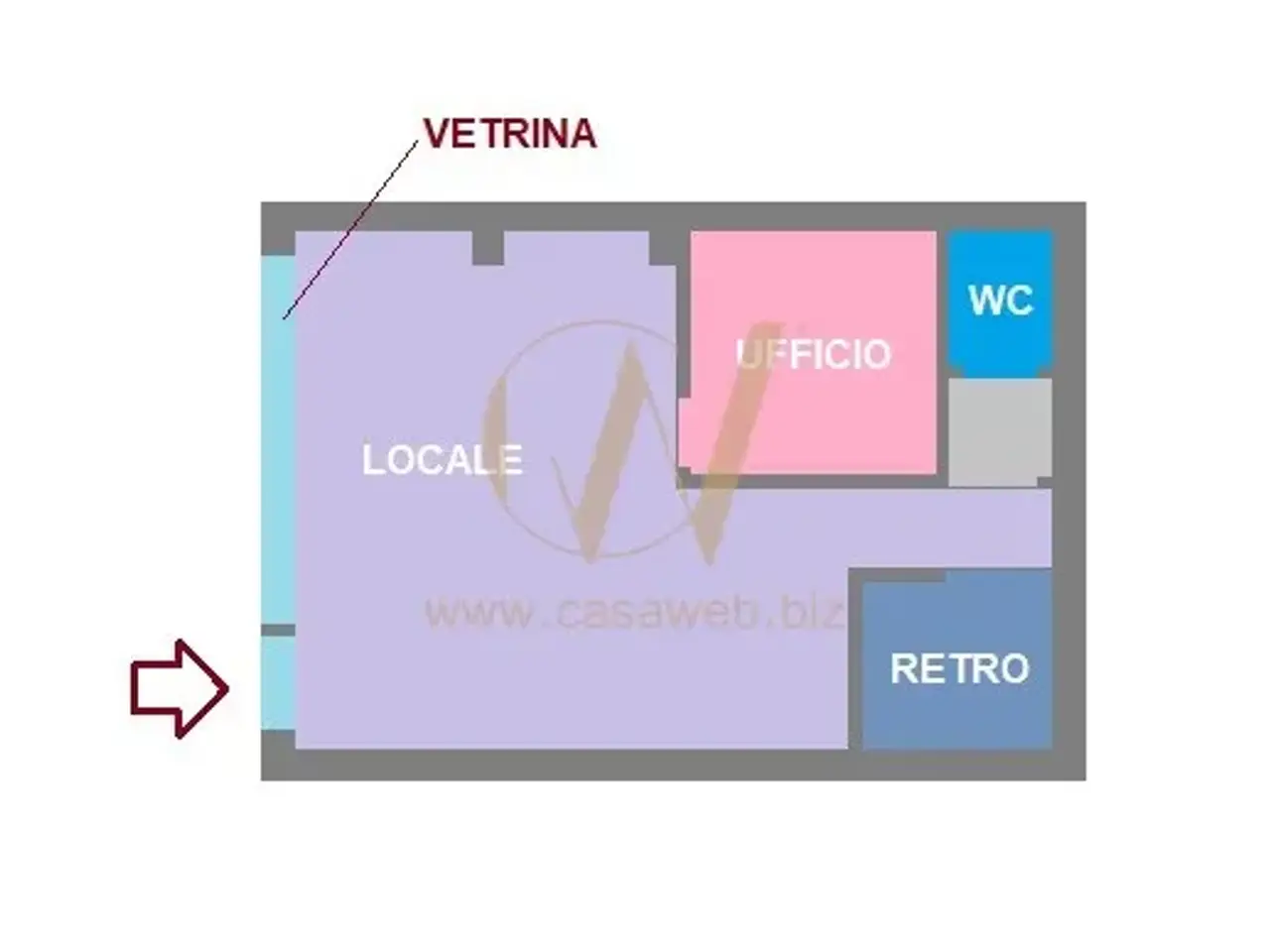 Negozio in Via Calabria, Casagiove, {3} - Planimetria 1