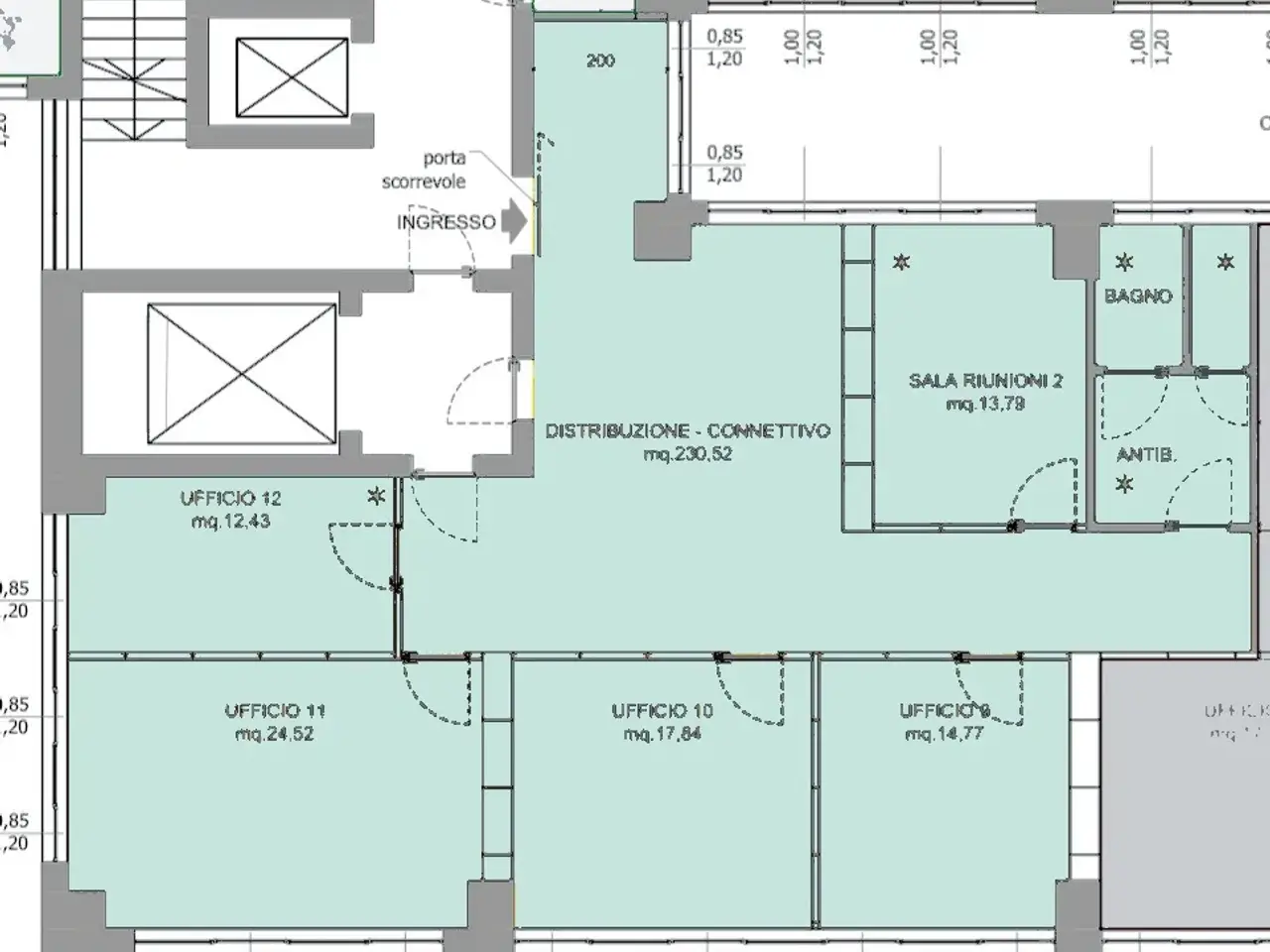 Ufficio in Lungo Dora Pietro Colletta 81, Torino, {3} - Planimetria 1