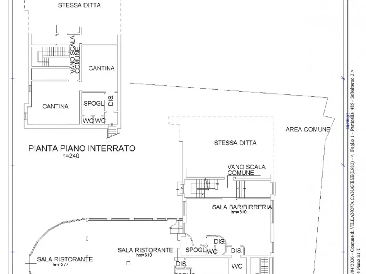 Negozio in Piazza IV Novembre 14, Villanova Canavese, {3} - Planimetria 1