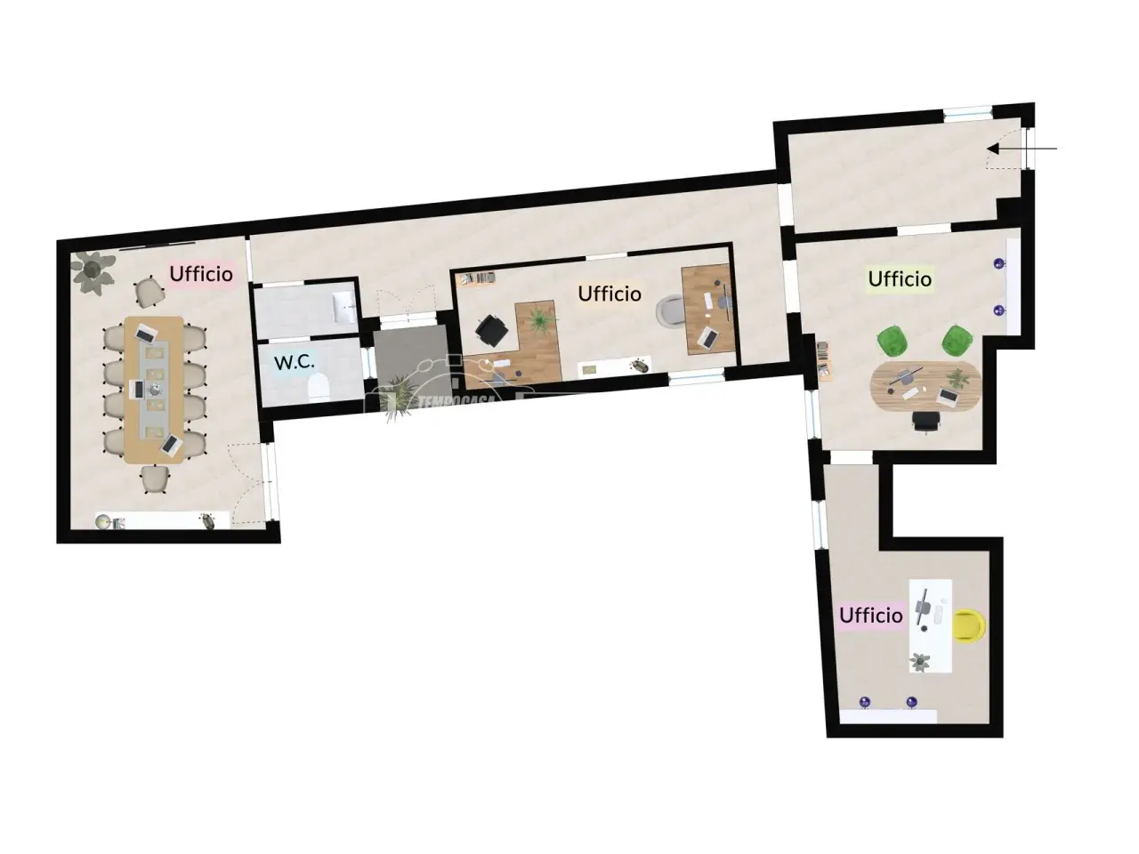 Ufficio in Via Immacolata 20, Carmiano, {3} - Planimetria 1