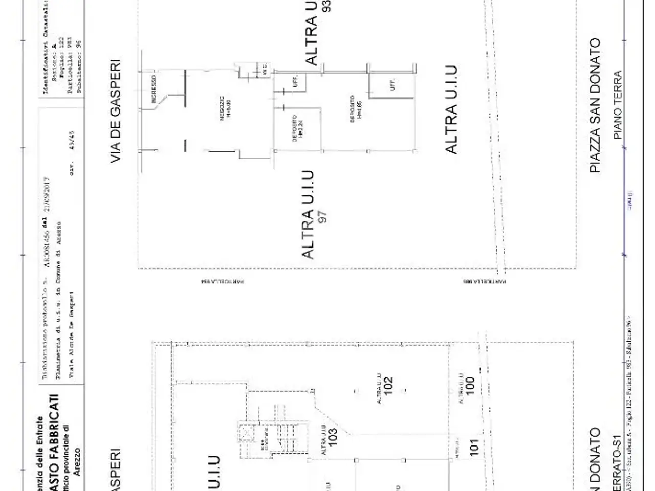 Negozio in Alcide De Gasperi 49, Arezzo, {3} - Planimetria 1