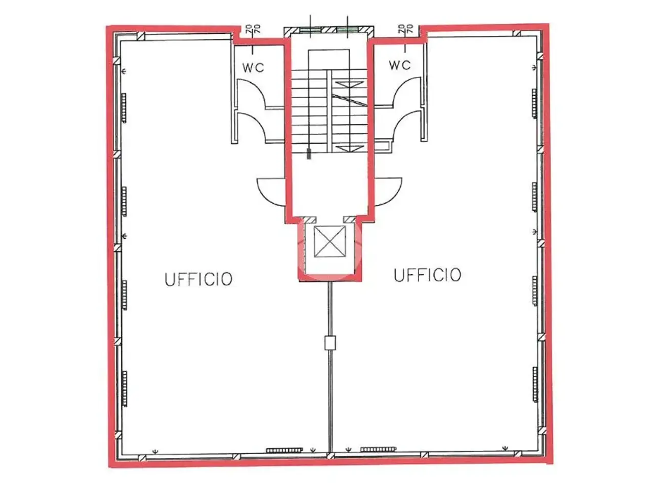 Ufficio in Piazza Caduti di Nassirya, Sant'Angelo Lodigiano, {3} - Planimetria 1