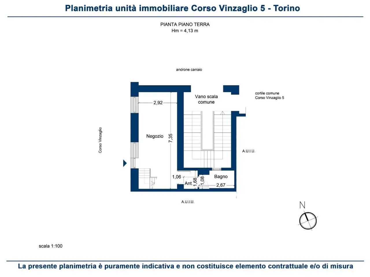 Ufficio in Corso Vinzaglio 5, Torino, {3} - Planimetria 1