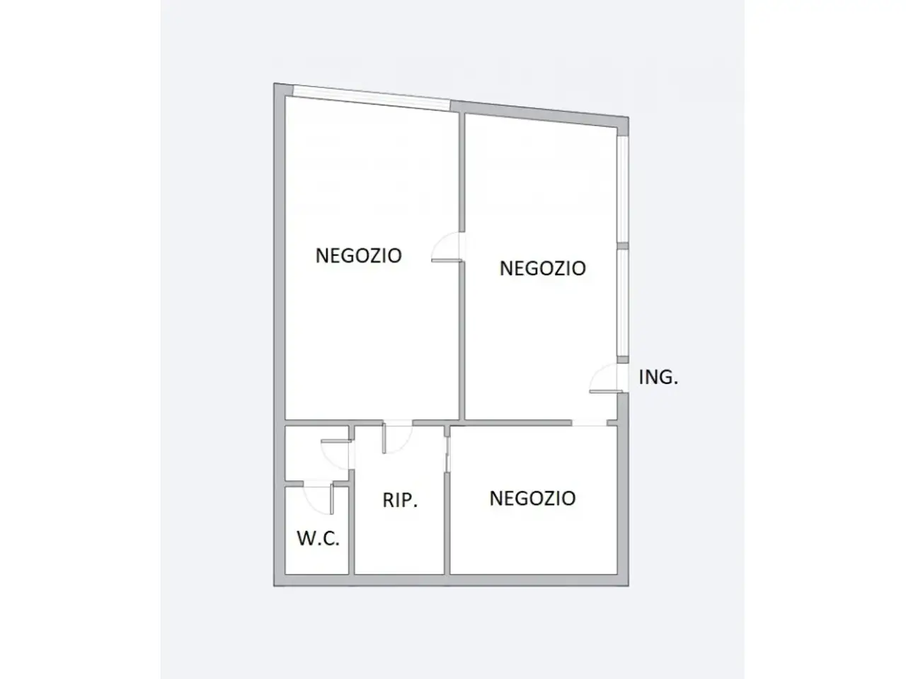 Negozio in Via Marinelli, Cesena, {3} - Planimetria 1