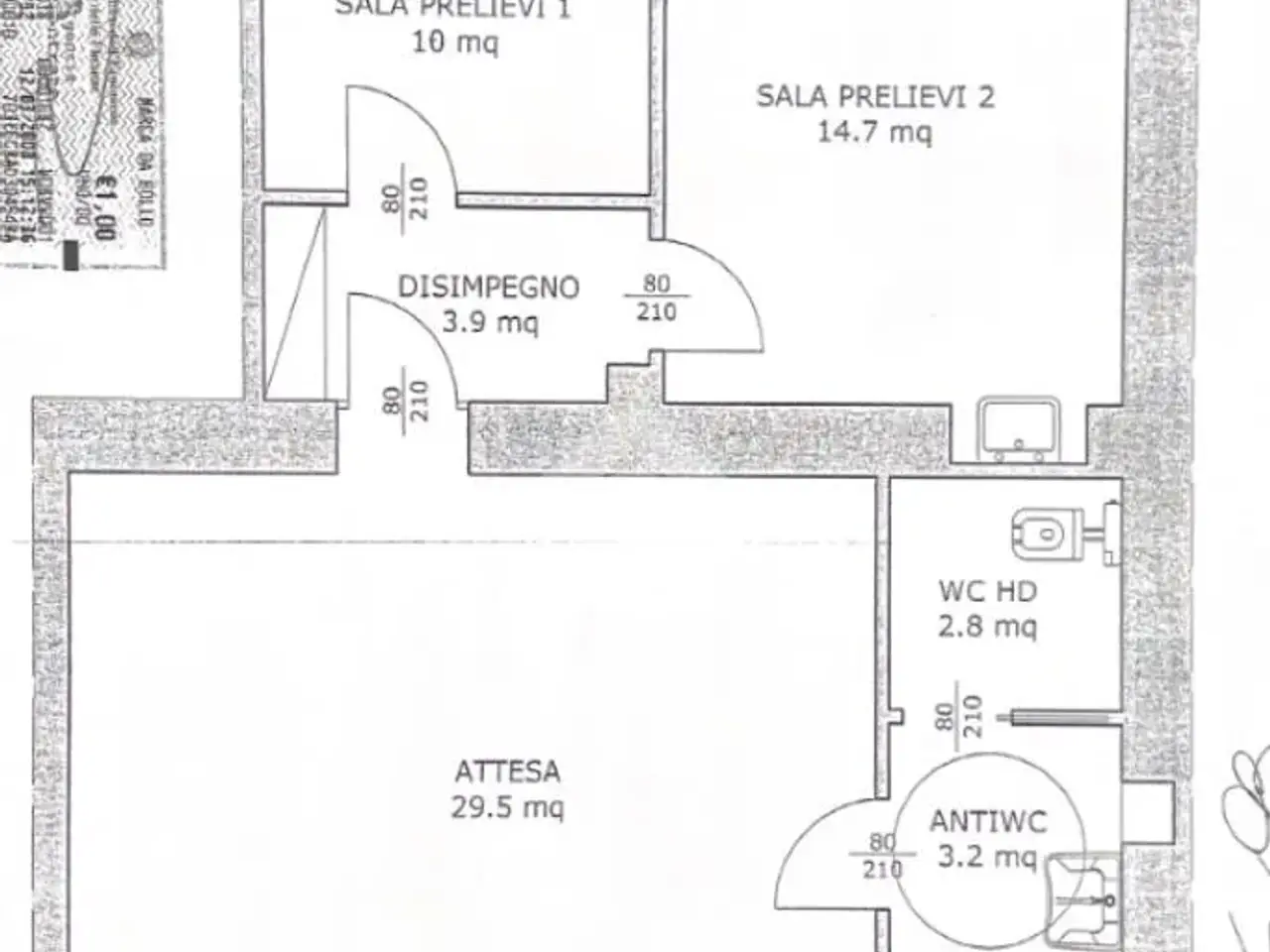 Ufficio in Via IV Novembre 16, Venaria Reale, {3} - Planimetria 1