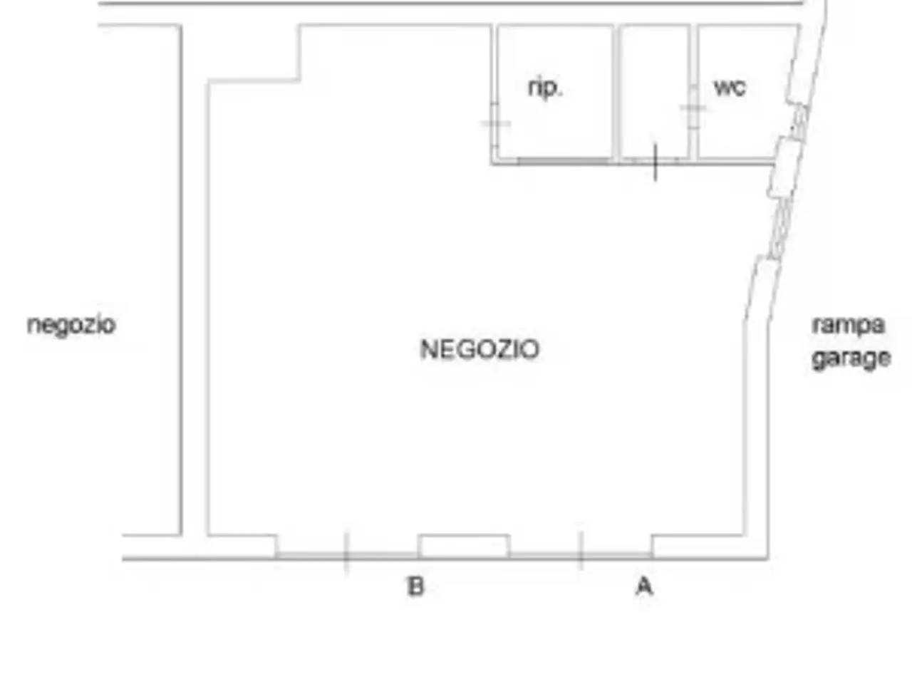 Negozio in Via delle 7 Chiese, Roma, {3} - Planimetria 1