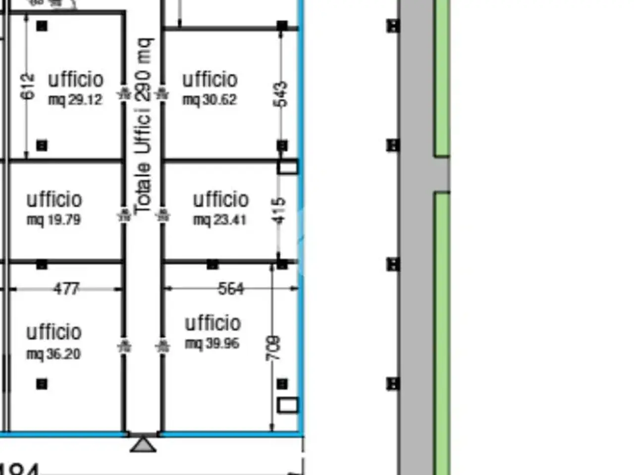 Ufficio in Via F. Turati 111, Cerro Maggiore, {3} - Planimetria 1