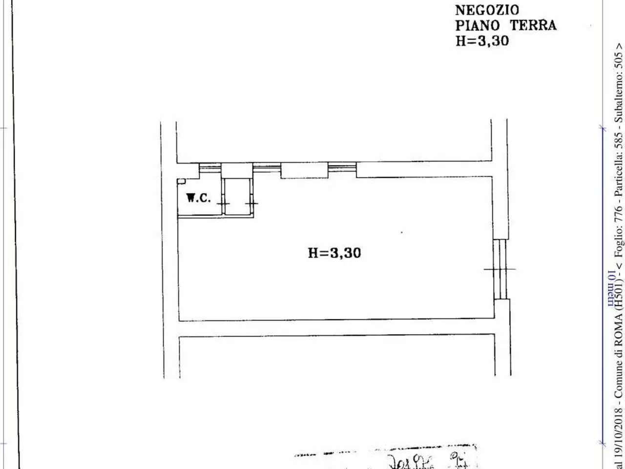 Locale commerciale in vendita, Via Castiglione della Pescaia, Roma - Planimetria 1