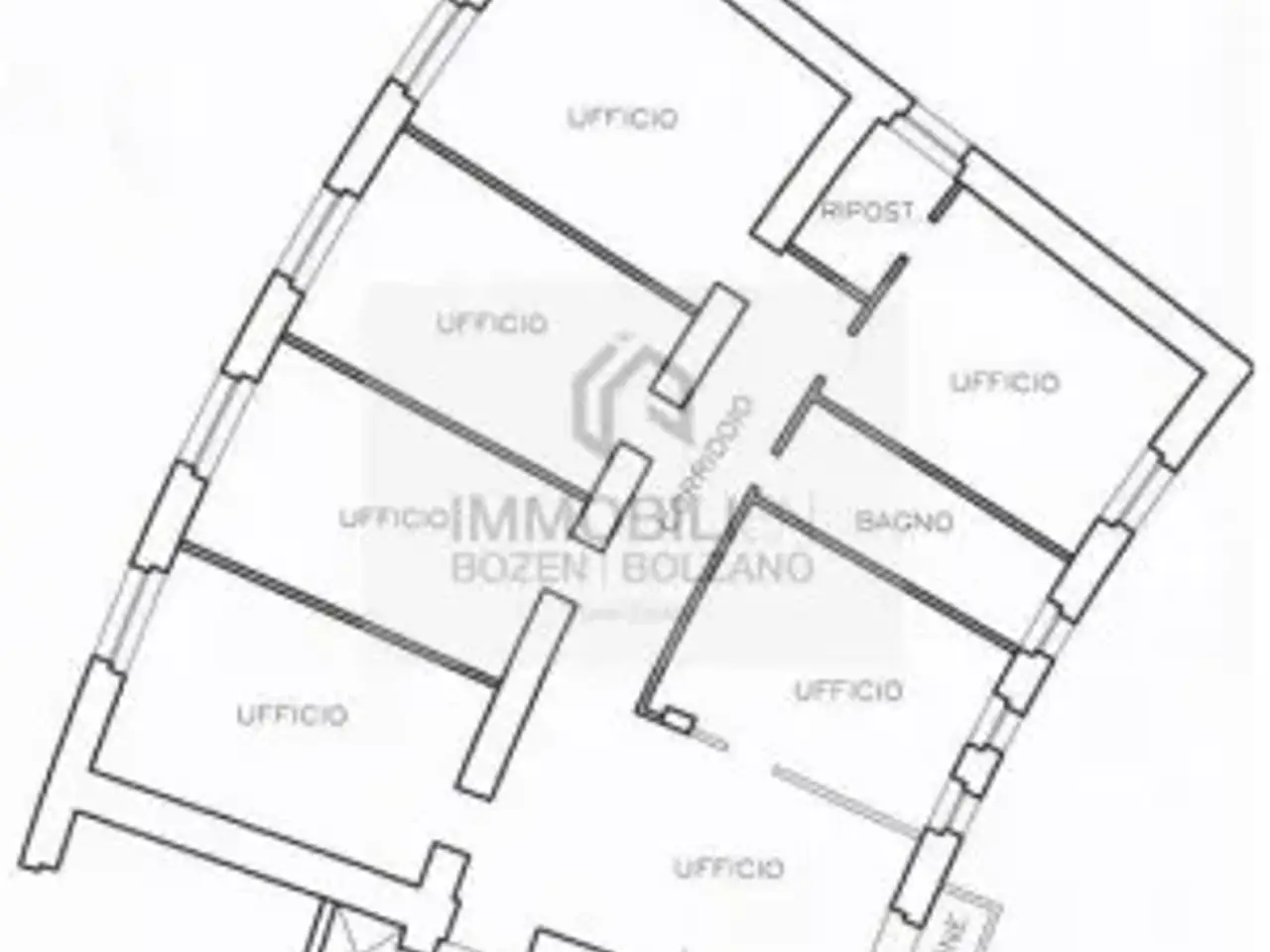 Ufficio in Corso della Libertà 15, Bolzano, {3} - Planimetria 1