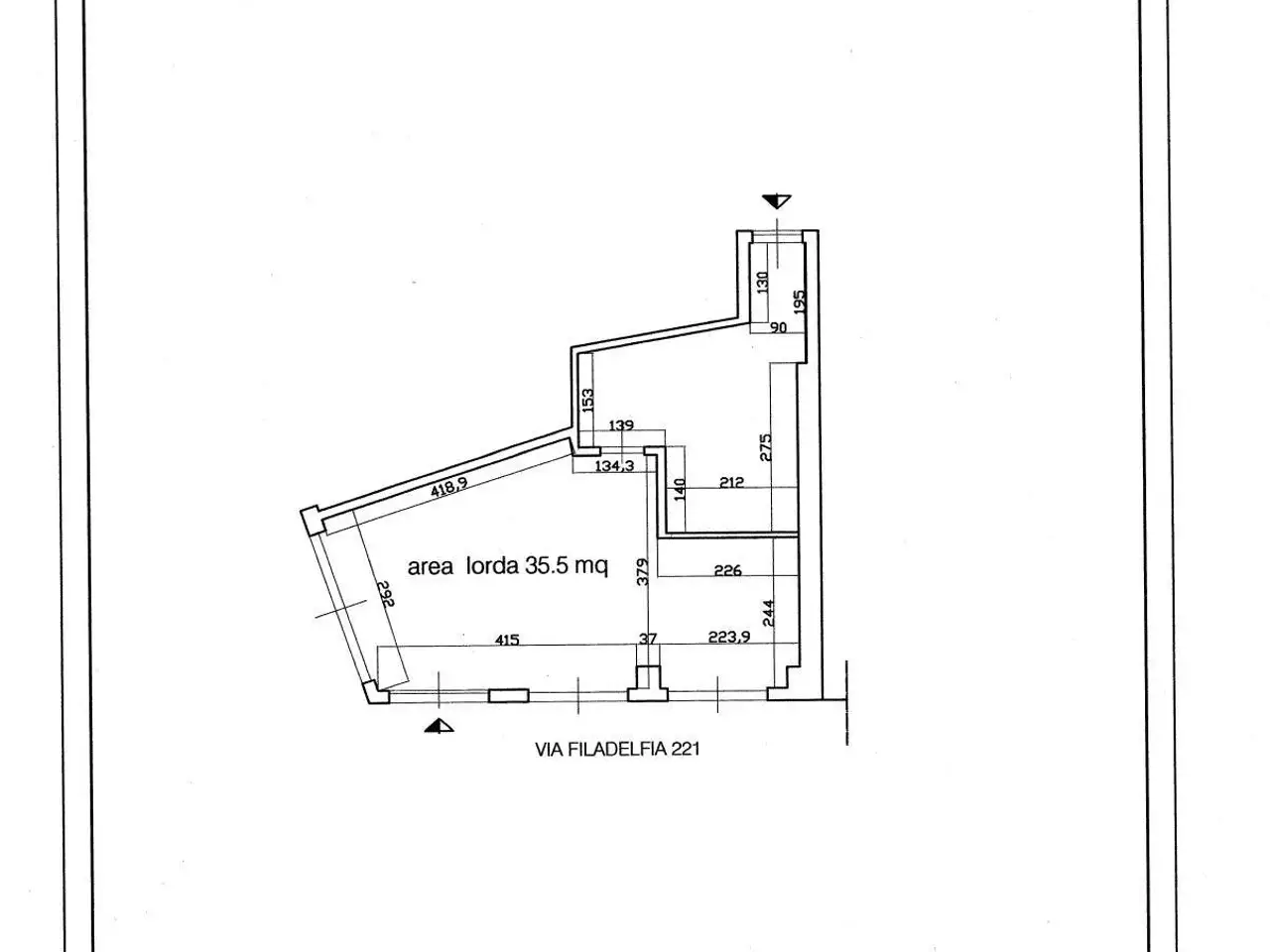 Negozio in Via Filadelfia 221, Torino, {3} - Planimetria 1