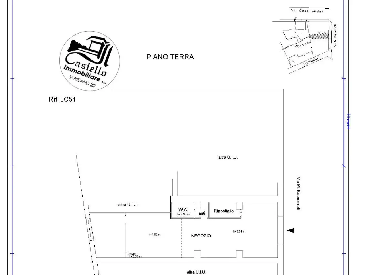 Locale commerciale in Via Michelangelo Buonarroti 39, Chiusi, {3} - Planimetria 1