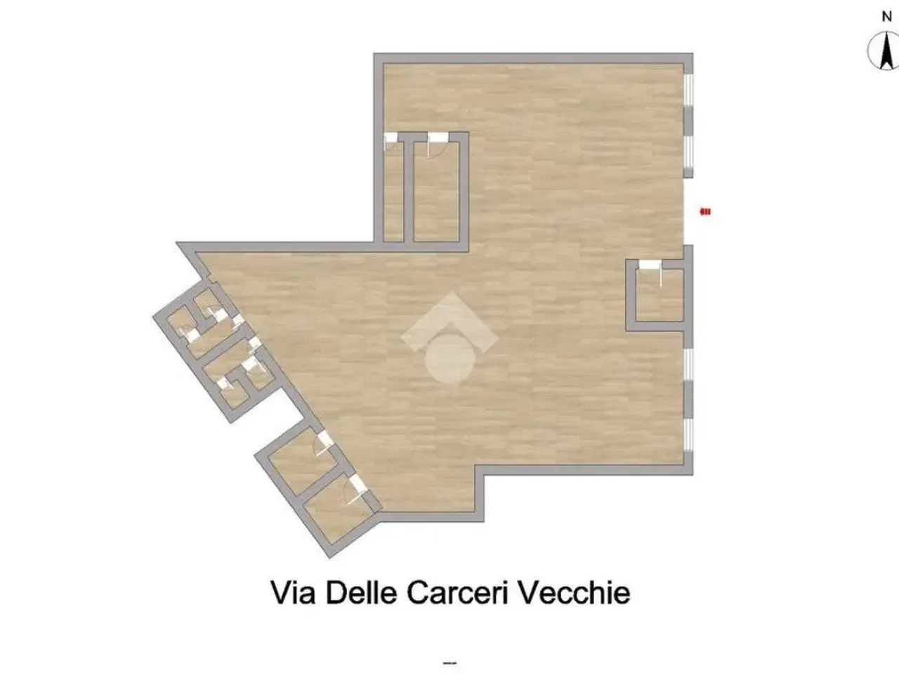 Capannone in Via delle Carceri Vecchie 8, Napoli, {3} - Planimetria 1