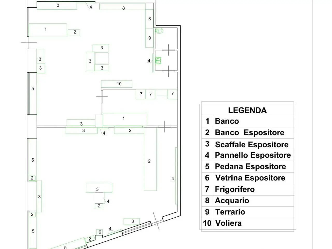 Esercizio commerciale in Via Fratelli Cairoli 1-7, Giarre, {3} - Planimetria 1