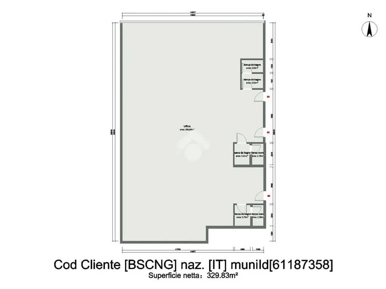 Ufficio in Via F. Glisenti 64, Villa Carcina, {3} - Planimetria 1