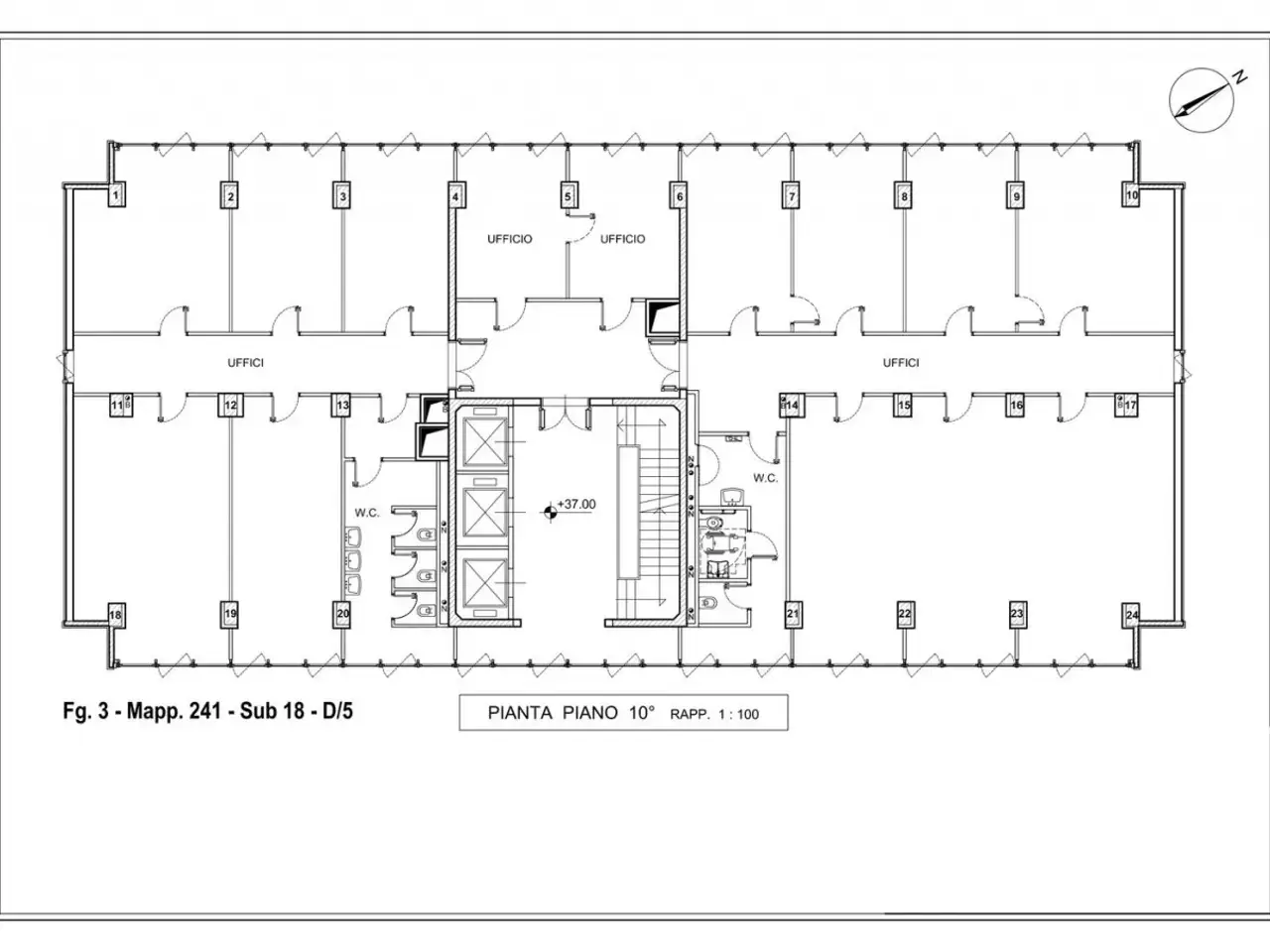 Ufficio in Piazzale De Matthaeis, 41, 03100 Frosinone Fr, Italia, Frosinone, {3} - Planimetria 1