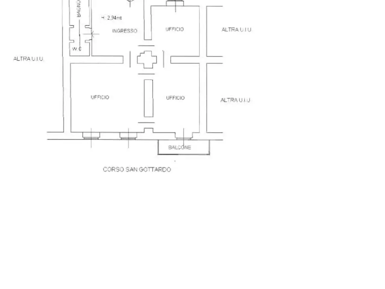 Ufficio in Corso S. Gottardo, Milano, {3} - Planimetria 1