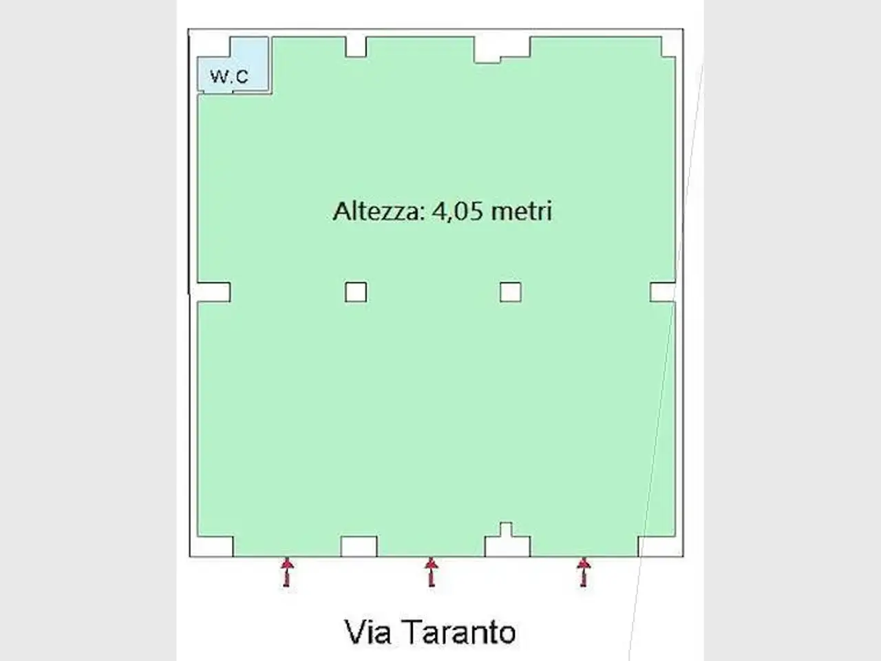 Negozio in Via Taranto  76, Foggia, {3} - Planimetria 1
