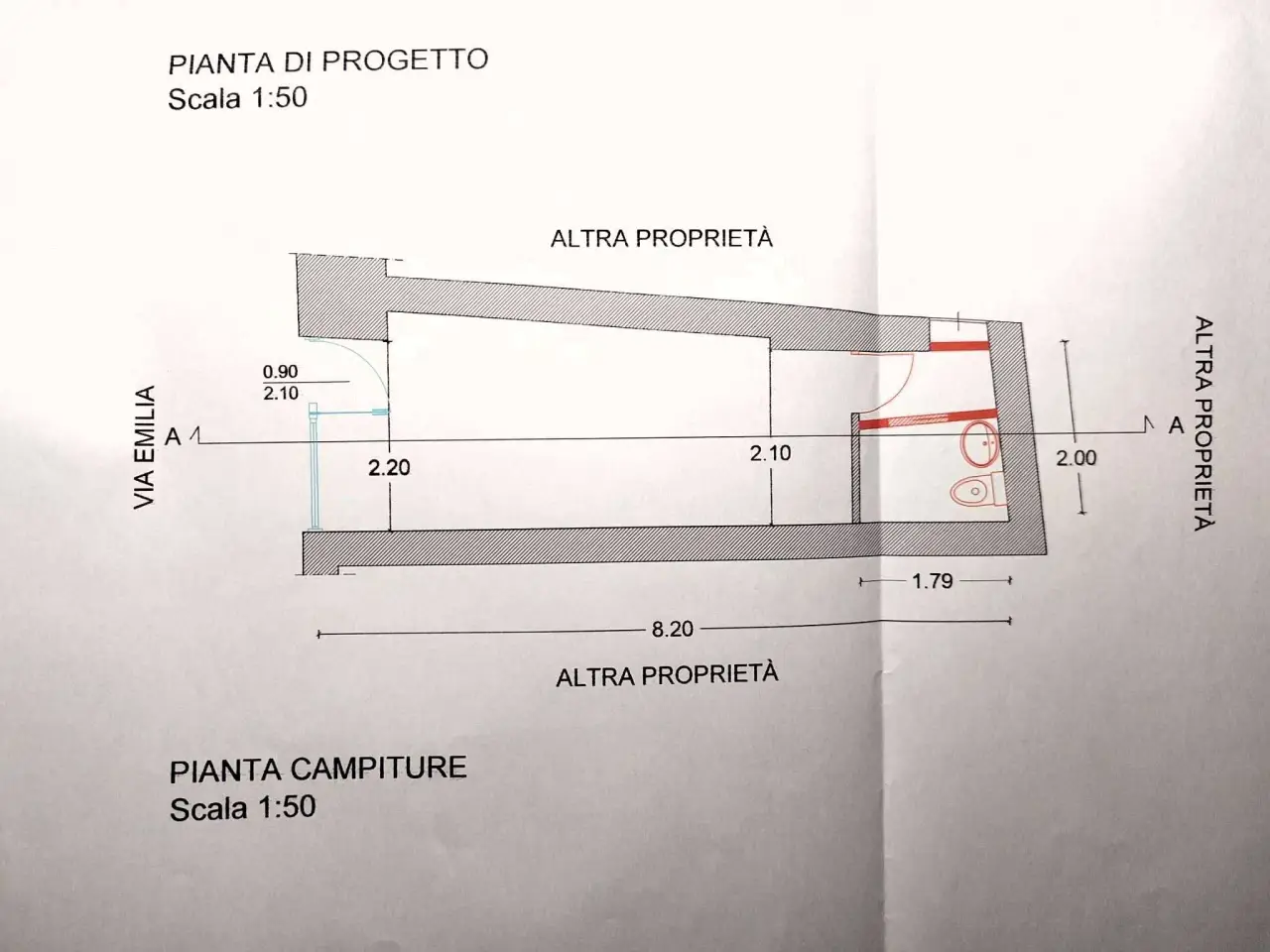 Negozio in Via Emilia Santo Stefano, Reggio Emilia, {3} - Planimetria 1