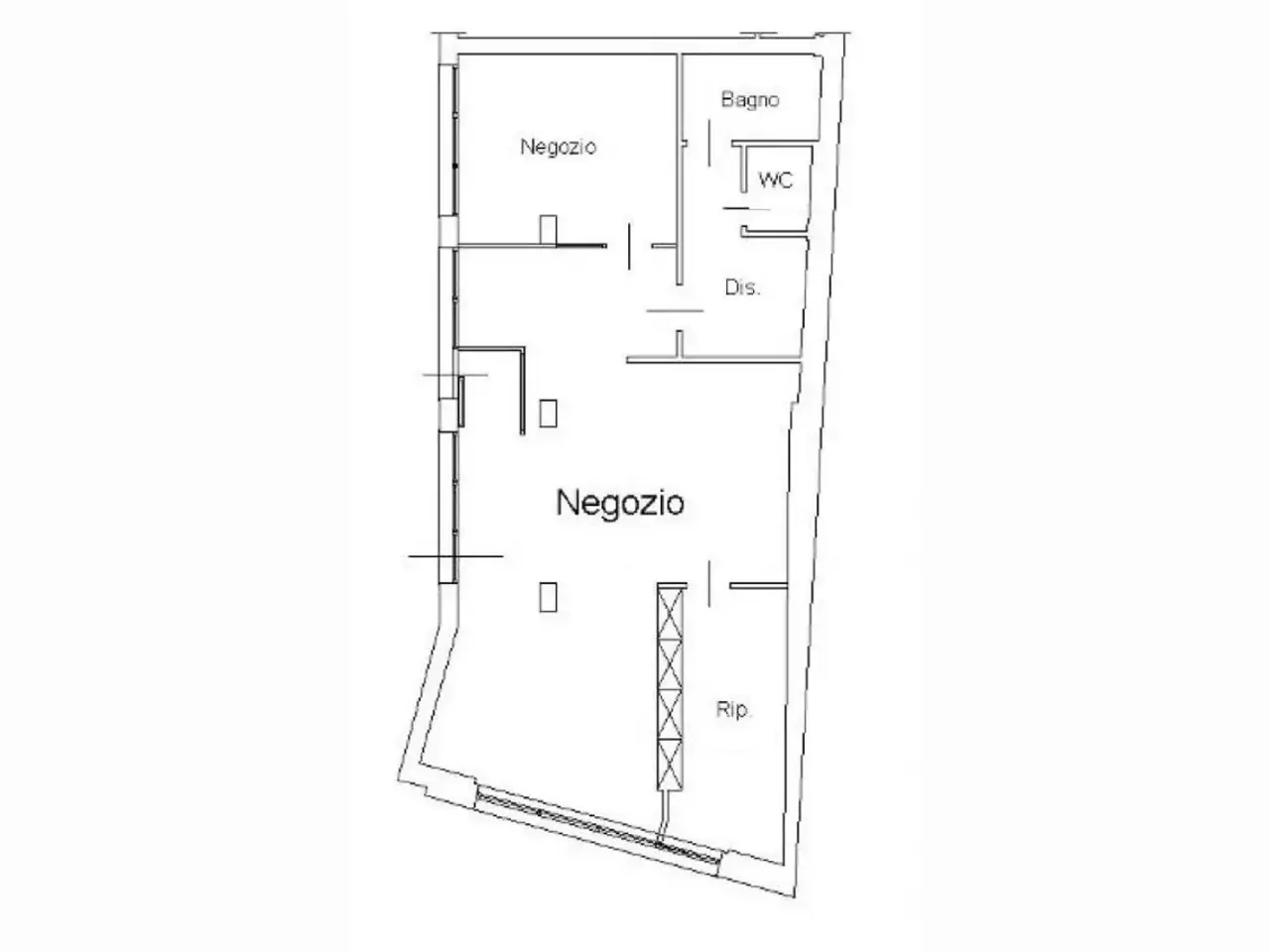 Negozio in Via Circonvallazione Occidentale, N. 98, Rimini, {3} - Planimetria 1