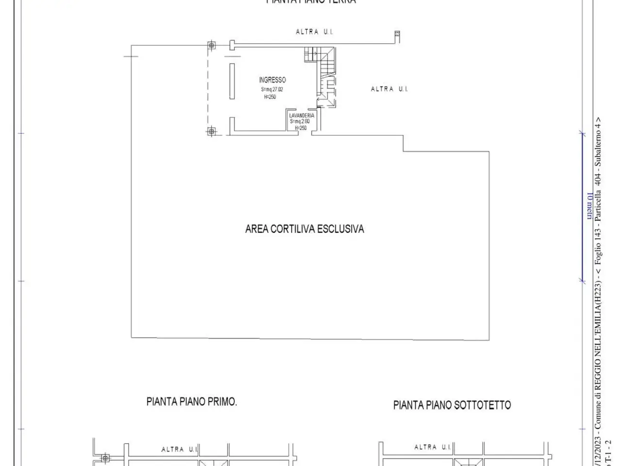 Villa a schiera in vendita, Via Achille Grimaldi, Reggio nell'Emilia - Planimetria 1