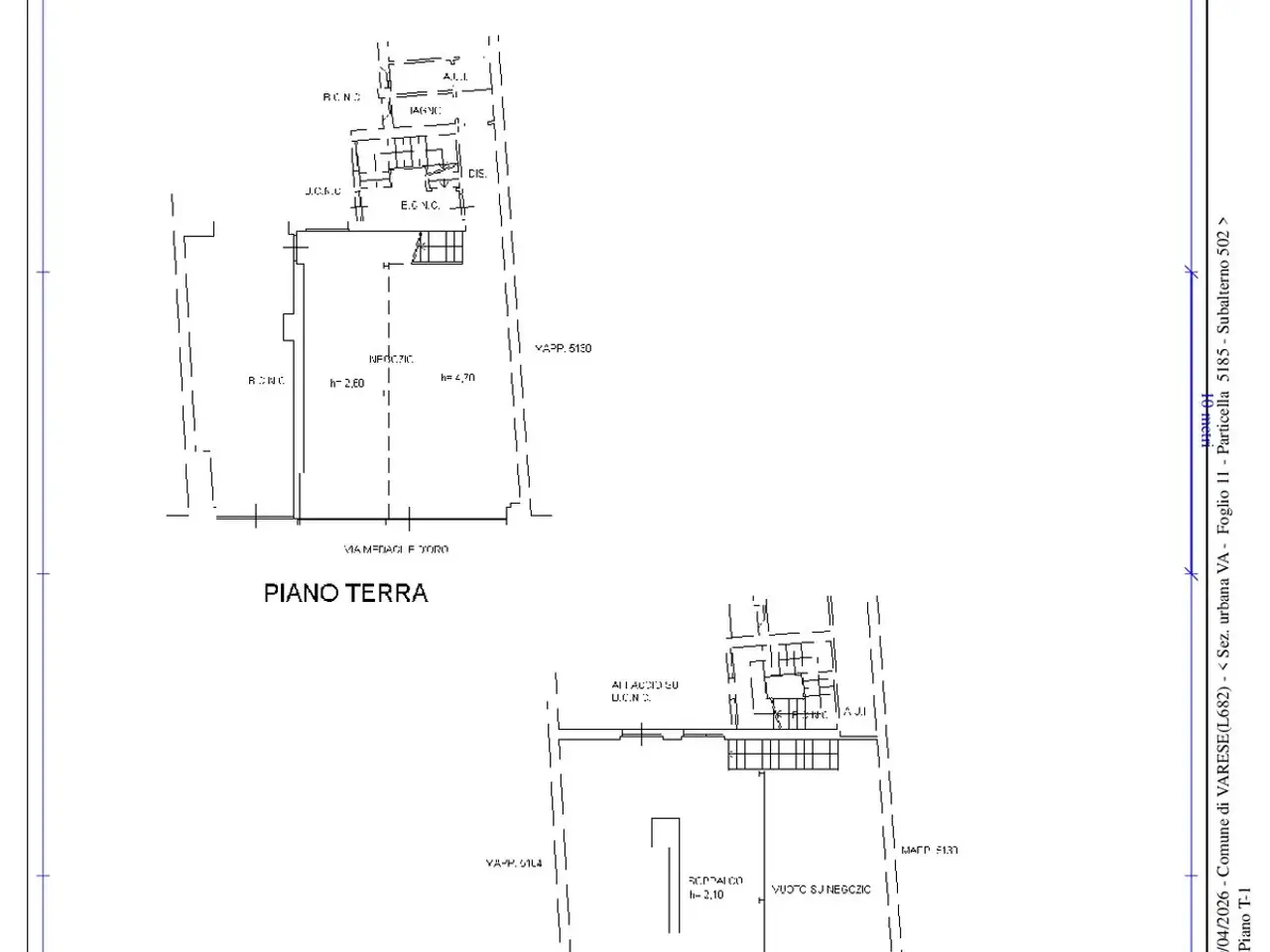 Negozio in Via Medaglie d'Oro 7, Varese, {3} - Planimetria 1