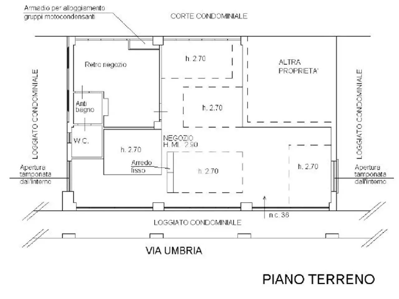 Negozio in Via Umbria 36, Firenze, {3} - Planimetria 1