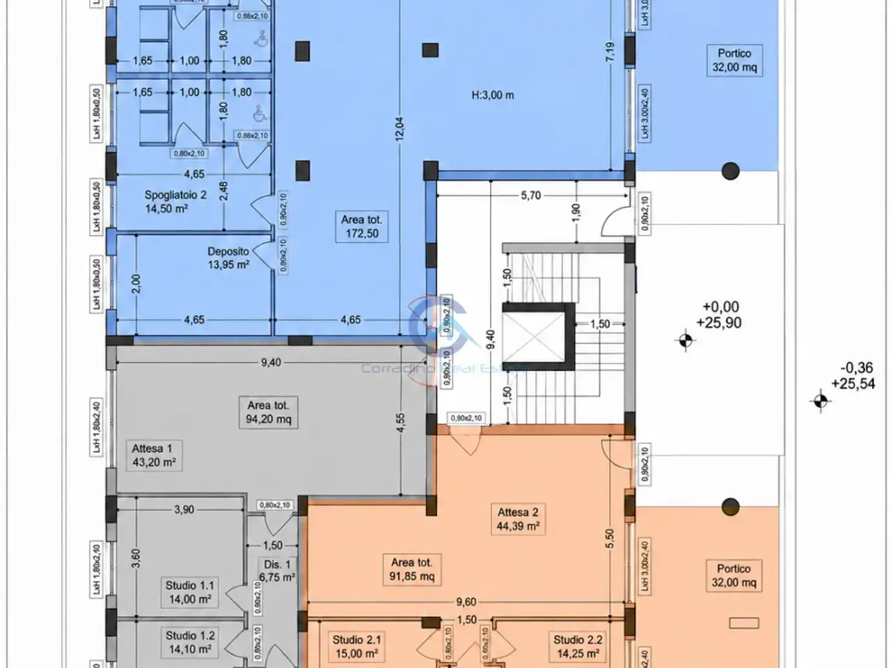 Ufficio in Via Antonio Izzi De Falenta 9, Catanzaro, {3} - Planimetria 1