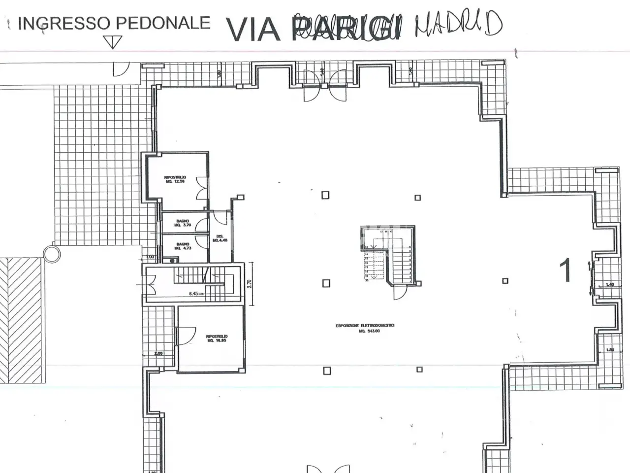 Negozio in Viale Giuseppe Saragat 39, Collecchio, {3} - Planimetria 1