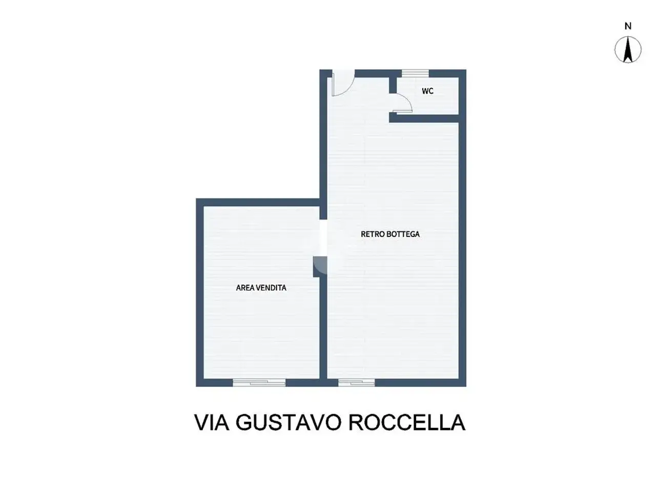 Negozio in Via Gustavo Roccella 54, Palermo, {3} - Planimetria 1