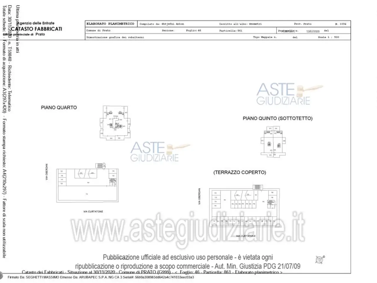 Garage in Via Curtatone 69 Angolo Via Oberdan 2 69, Prato, {3} - Planimetria 1