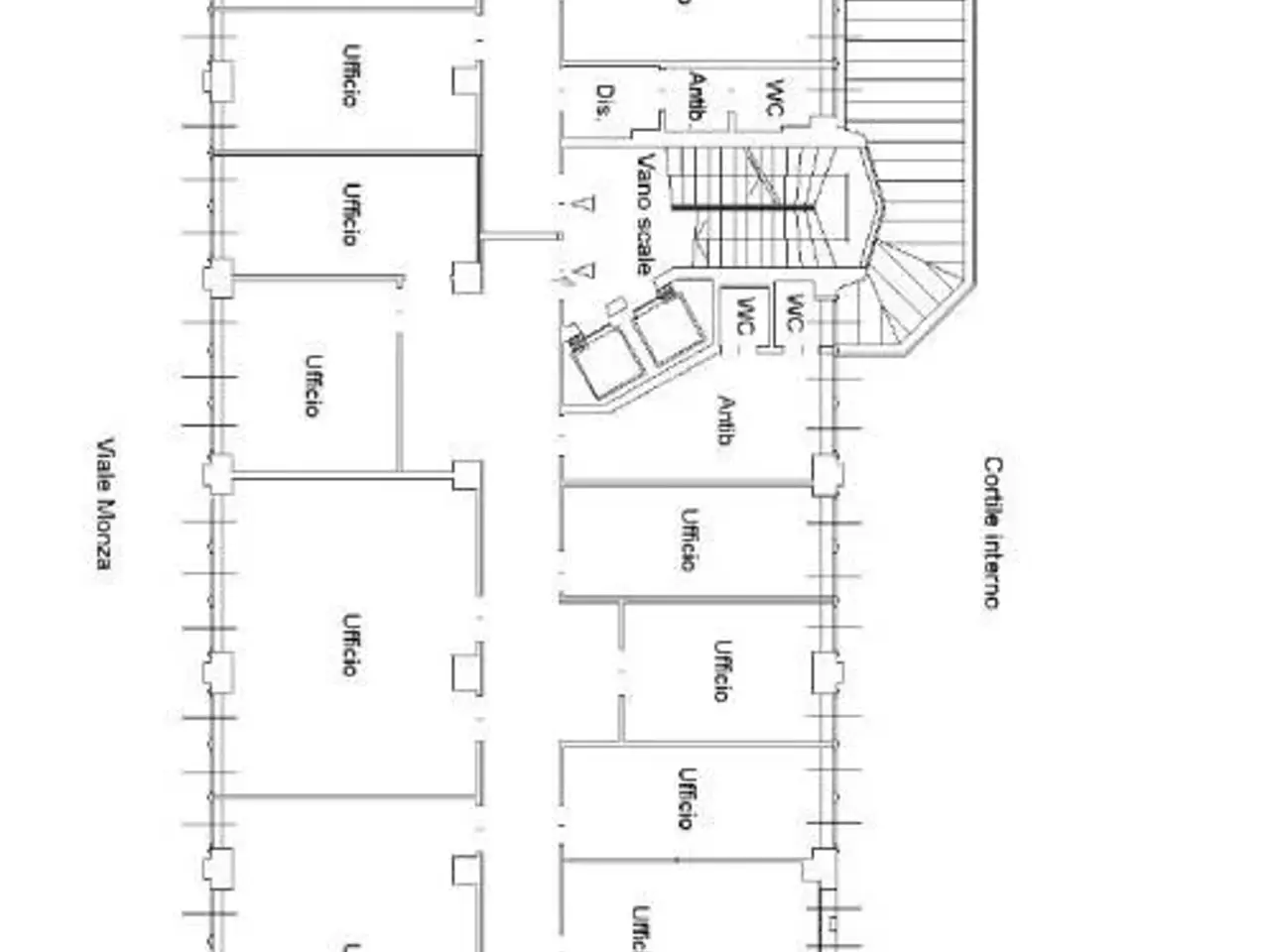 Palazzina commerciale in Viale Monza, Milano, {3} - Planimetria 1