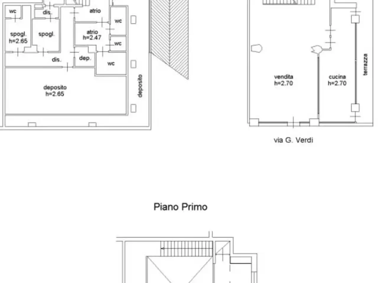 Negozio in Via Giuseppe Verdi, Bergamo, {3} - Planimetria 1