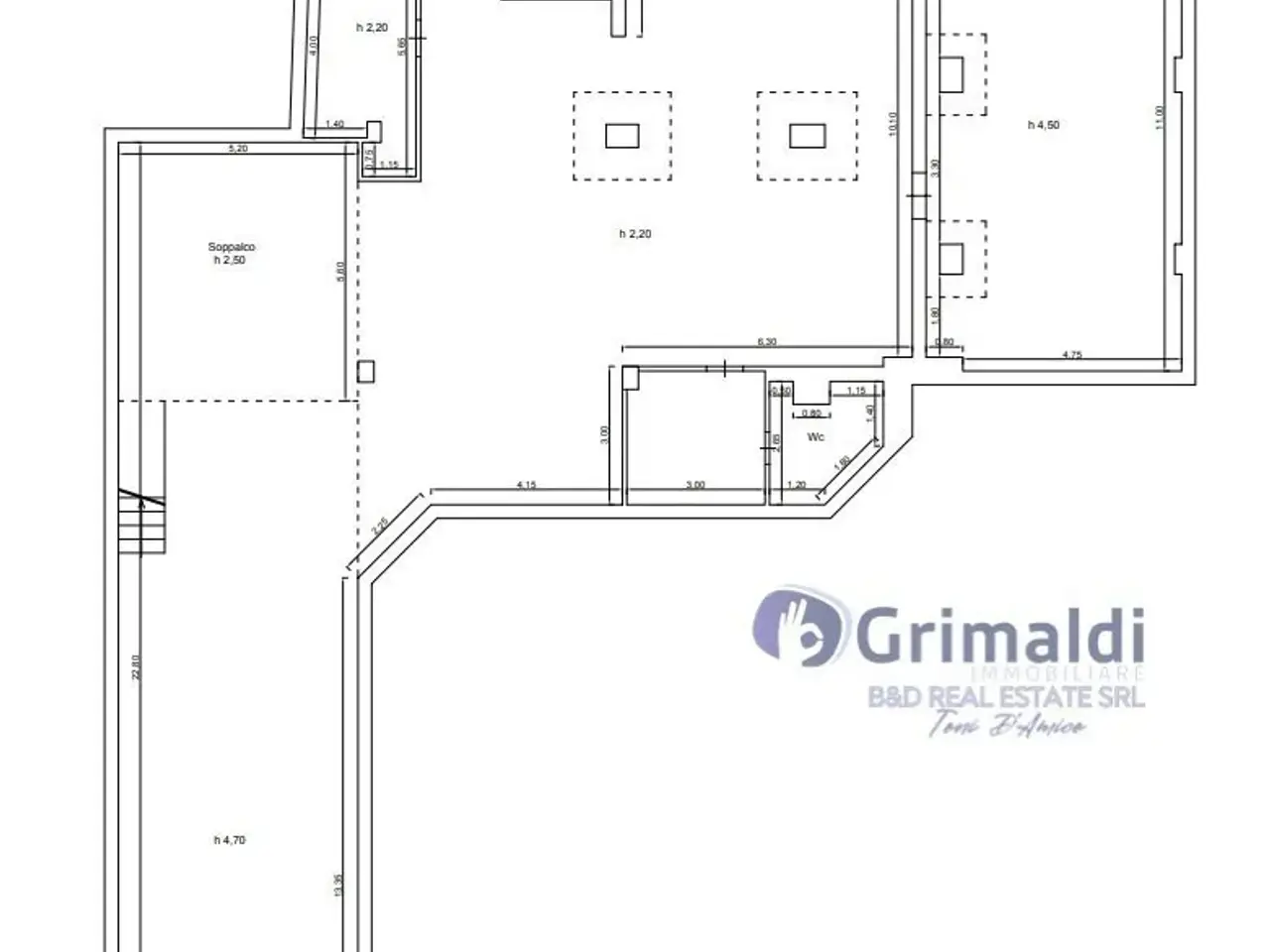 Magazzino in Via Vincenzo Barbera 33, Palermo, {3} - Planimetria 1