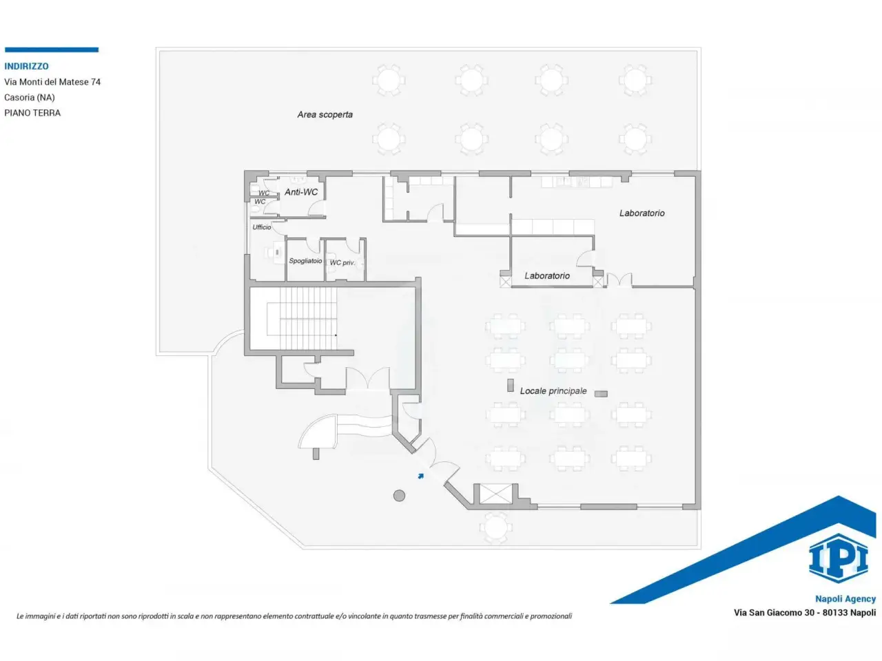 Esercizio commerciale in Via Monti del Matese 74, Casoria, {3} - Planimetria 1